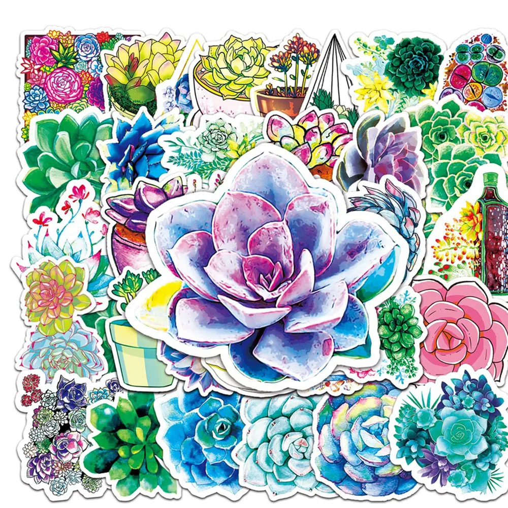 

10/30/50PCS New DIY Plant Personalized Creative Computer Luggage Water Cup Table Chair Decoration Waterproof Sticker Wholesale