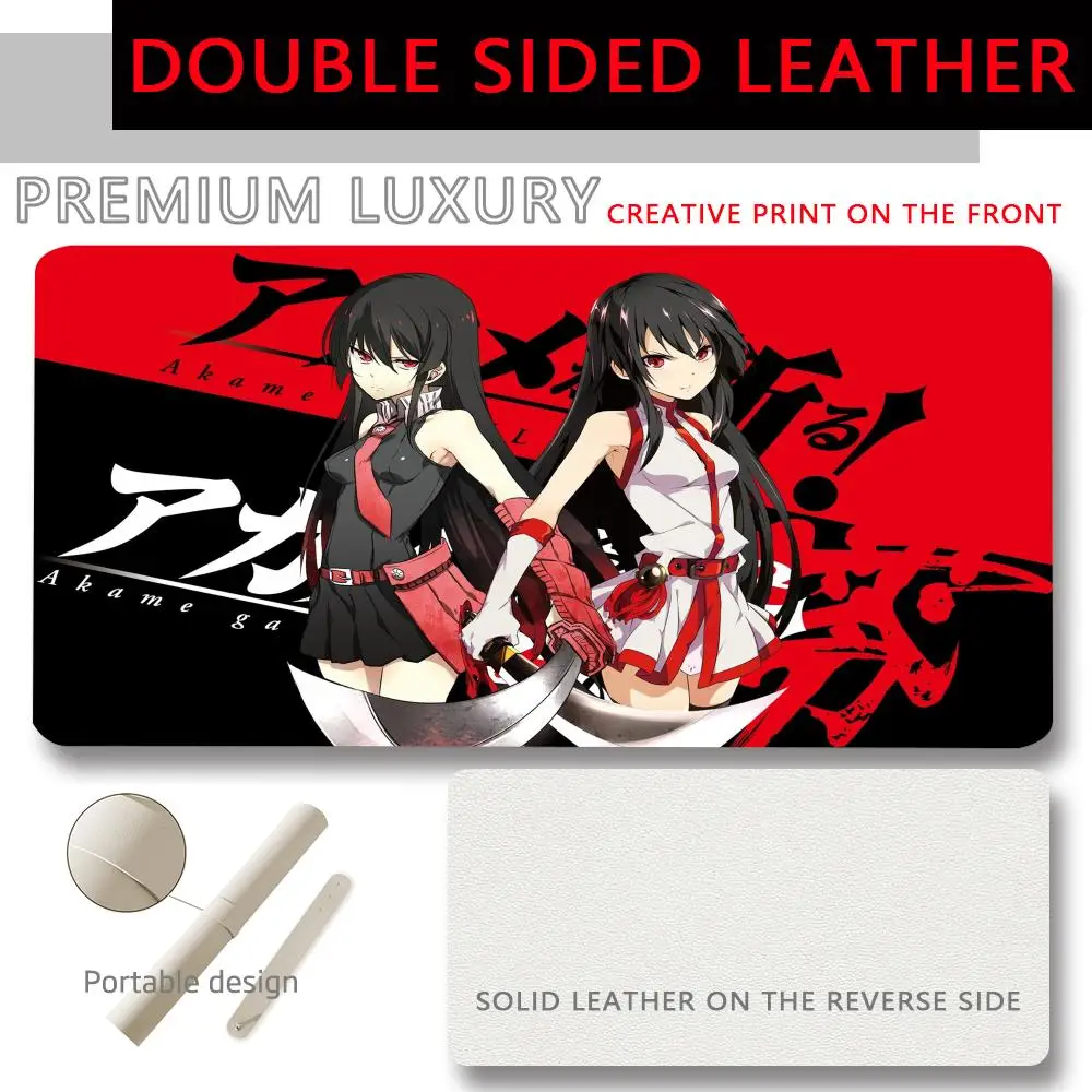 

Akame Ga Kill Akame Large Computer Mouse Pad Gaming MousePad Waterproof PU Leather Mause Carpet PC Desk Mat keyboard pad