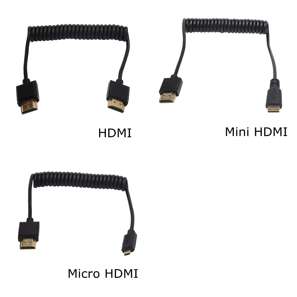 Câble Micro HDMI vers HDMI vers Mini Mini Câble Compatible HDMI, Super  Doux, Portable, Court, Mince, Enroulé 3.2, 2.0mm, 4K, 60Hz - AliExpress