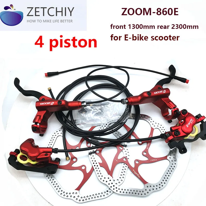 4PistonsEBikeElectricScooterHydraulicDiscBrakeSetEscooter