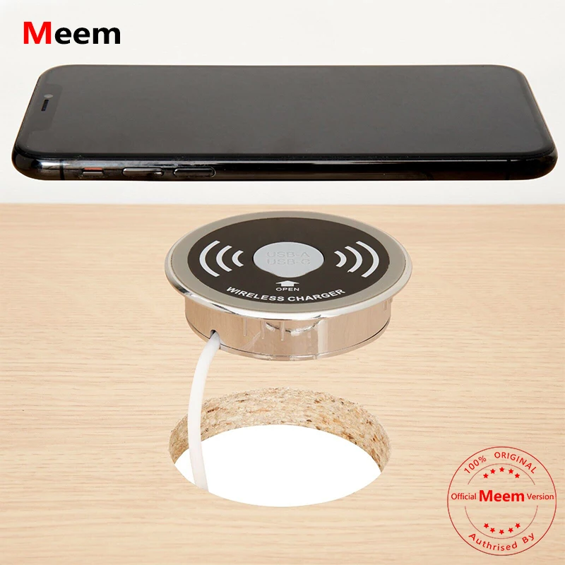 

Embedded Charger 15W USB-C USB-A Quick Charger 3.0 Built in Desktop Device Qi Fast Wireless High Quality and Brand New Charger