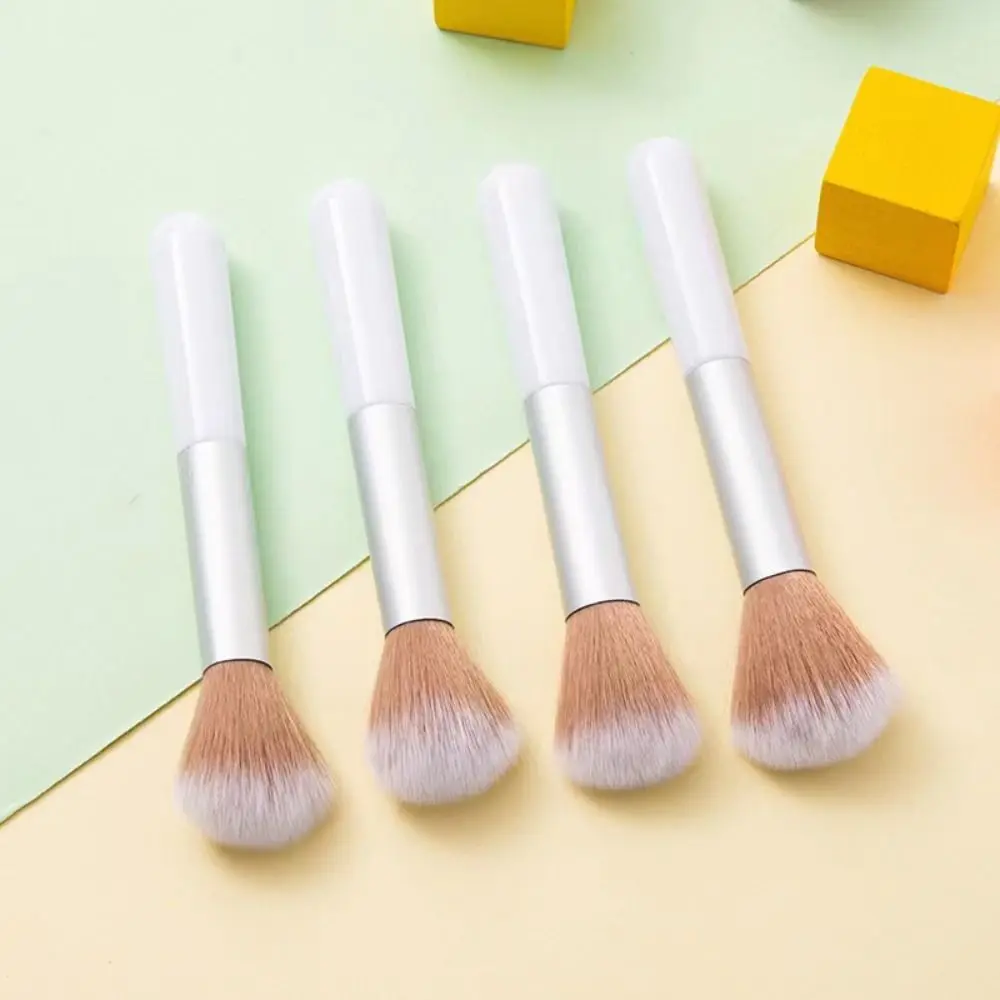 New Artificial Fibers Powder Blusher Brush White Stem Plastic Highlight Brush Powder Fashion Makeup Tools Cosmetic