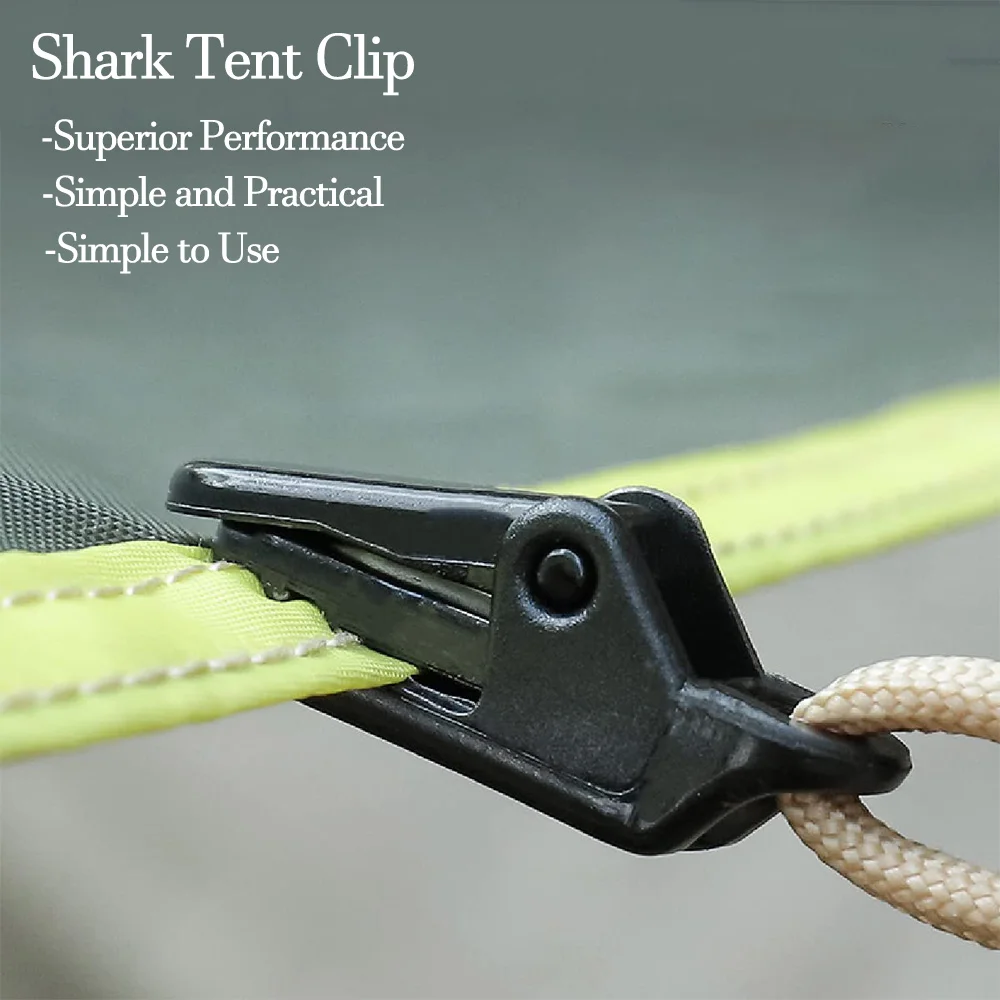 Crocodile Mouth Style Tent Clip Waterproof Canopy Clip Snap Oilcloth Outdoor Camping Shade Net Fixing Tent Accessories for Tent Clips Camping Accessories