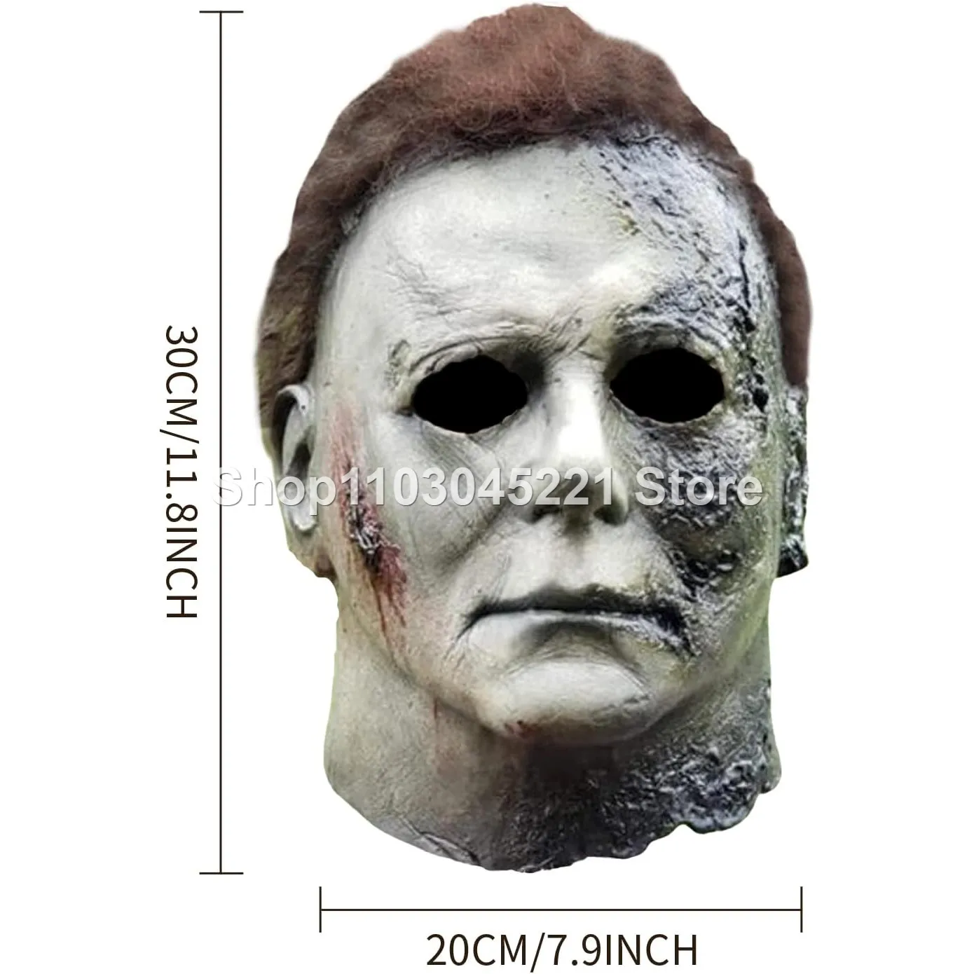 Halloween Costume Cosplay Michael Miles Blooded Knife Prop Terror Mask Adult Work Clothing