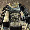 American Cute Twist Christmas Long Sleeve Sweater For Men And Women Y2K Street Autumn And Winter Fashion Loose Pullover Sweater 4