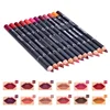 12 Pcs/Set Waterproof Pencil Lipstick Set Pencil Matte Lip Liner Long-lasting Make-up Pens Easy Wearing Non-Sticky Cups 5