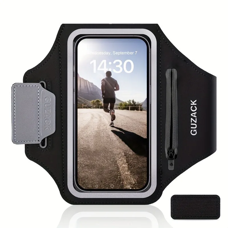 GUZACK 7,0 Antifall-Arm-Lauftaschen für iPhone 17 16 Pro Max 17 AIr 15 Plus 14 13 Xiaomi Outdoor Männer Frauen Sport-Armband-Tasche – Detail 5