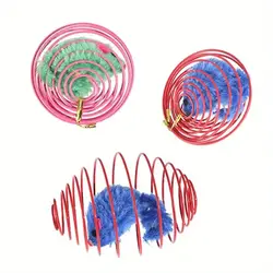 Interactive Stretchable Cat Toy Balls with Caged Rats Design - Fun and Engaging Pet Accessories - 2pc Random color (Random color)
