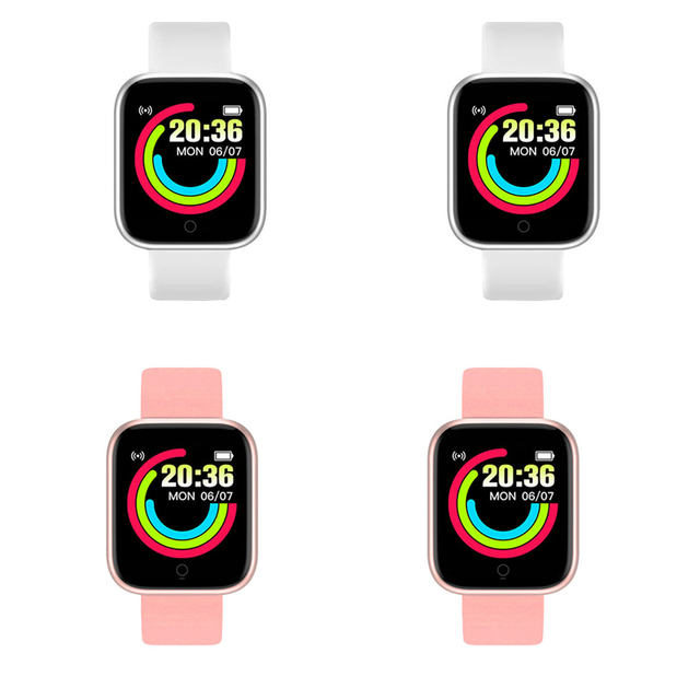 Y68 Smart Watch Men Women Fitness Tracker Sports Smartwatch D20 Heart Rate Monitor Bluetooth Wristwatch for IOS Android