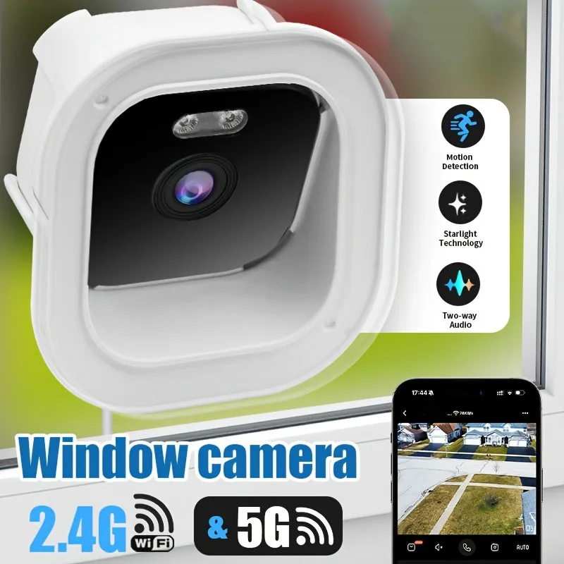5MP/2MP WiFi Window Camera Indoor Home Security Full Color Night Vision Motion Detection Pet Baby Surveillance Monitoring Camera 1