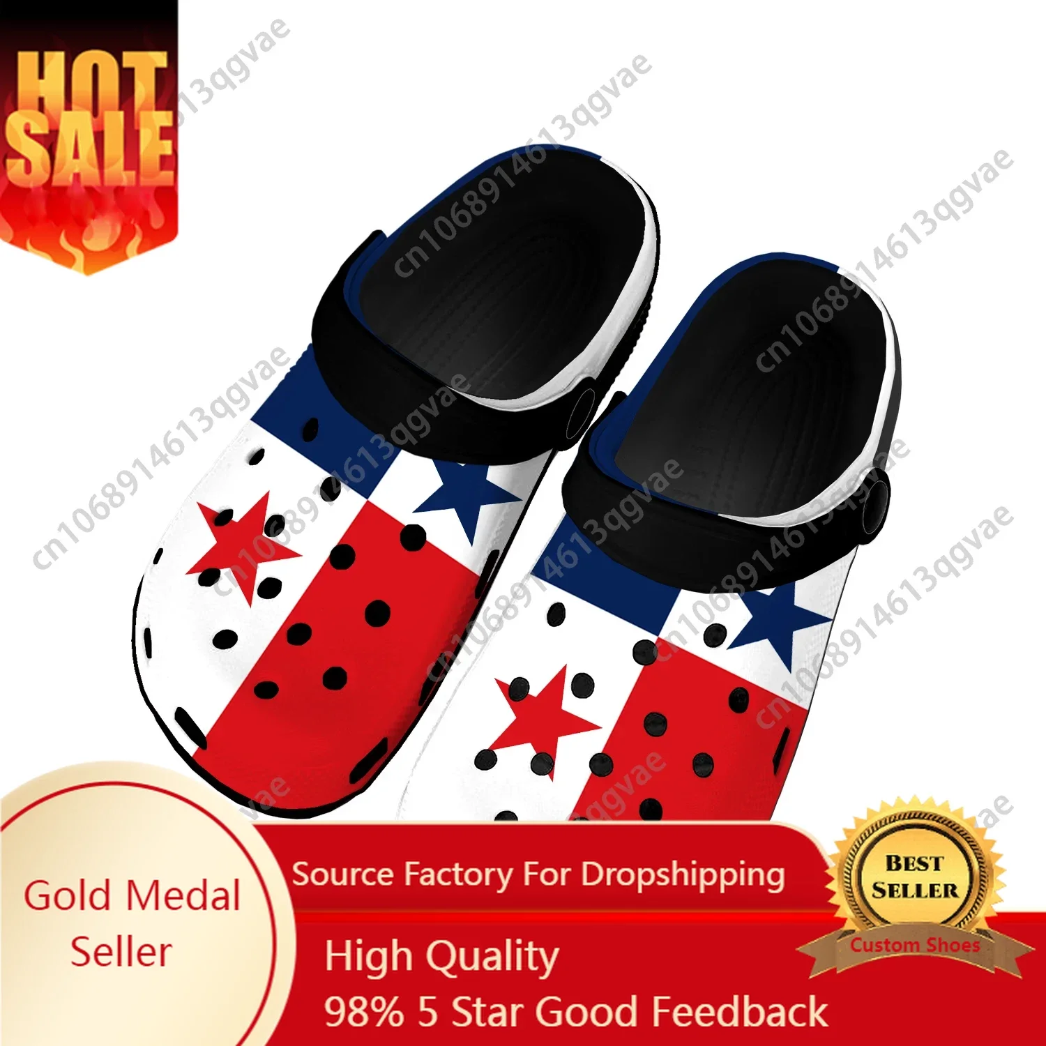 Panamanian Flag Home Clogs Custom Water Shoes Mens Womens Teenager Panama Shoe Garden Clog Breathable Beach Hole Slippers