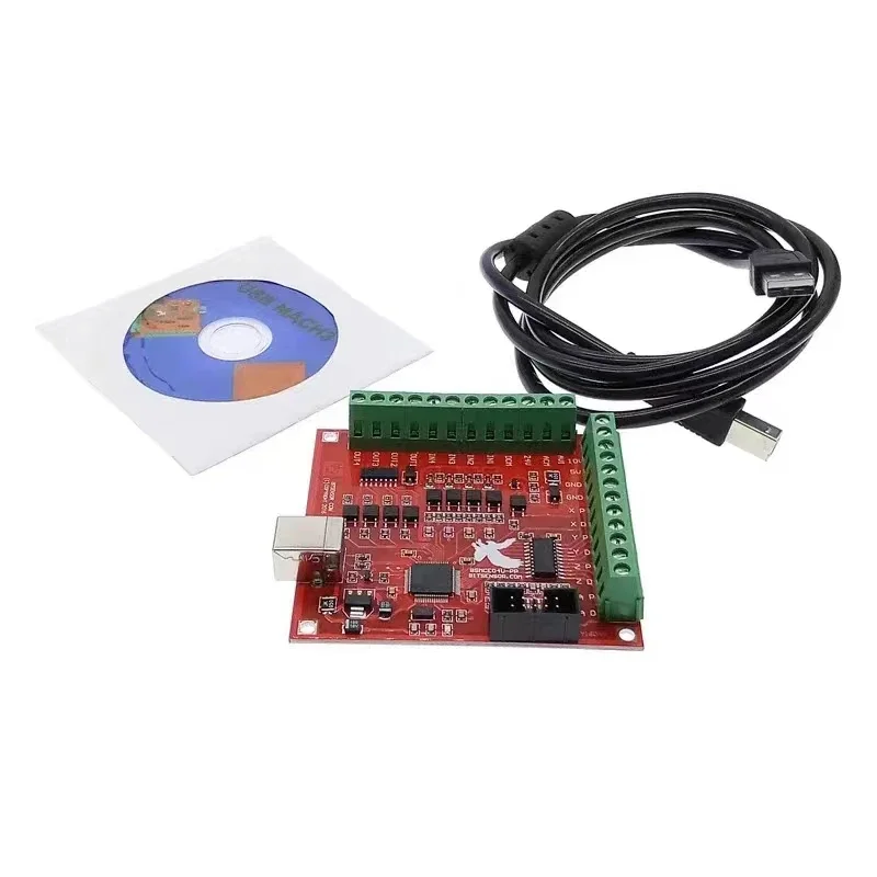 CNC Machining Kit cnc control card USB interface mach3 100K 4axis motion control card+4axis MPG for woodworking engraving machine