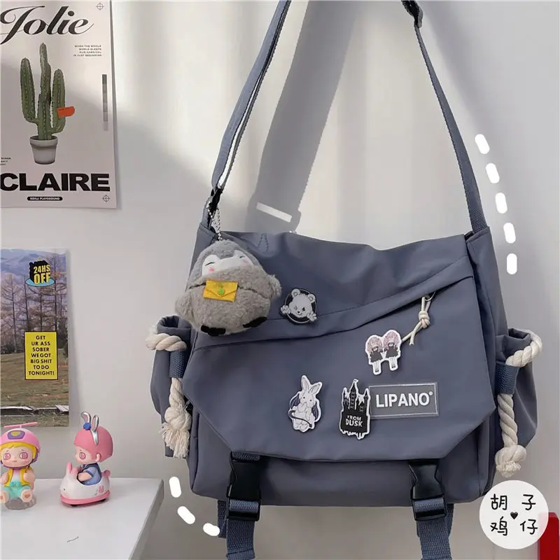 Women Bags Handbags 2023 Large Capacity Single Shoulder Male Bolsas Japanese Harajuku Postman Student Messenger Crossbody Bag