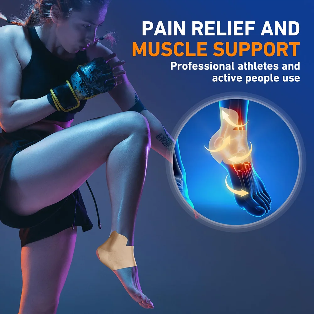 5-20PCS Kinesiology Wrap Tape for Ankle Breathable Athletic Tape Elastic Sports Strips Prevent Ankle Sprain Kinesiology Patch