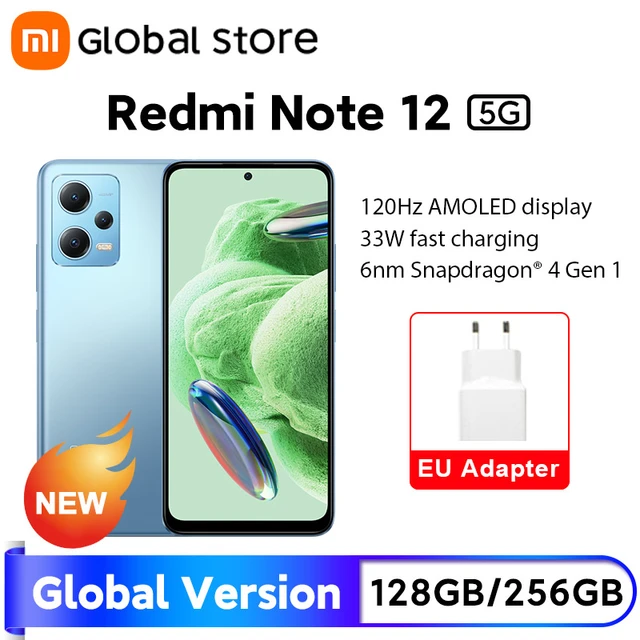 Xiaomi-Smartphone Redmi Note 12, 5G, Version Globale, 120Hz, AMOLED,  Snapdragon®Processeur 4 Isabel 1, 48mp, 33W, charge rapide - AliExpress