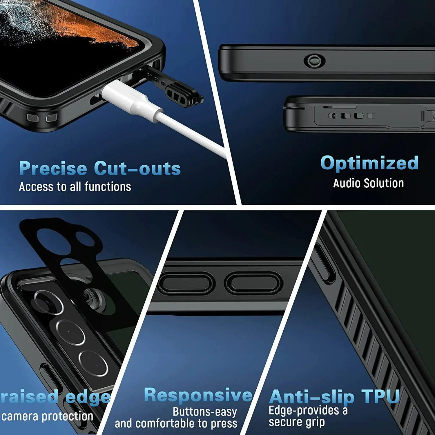 Enhanced Waterproof Full Body Shockproof Case