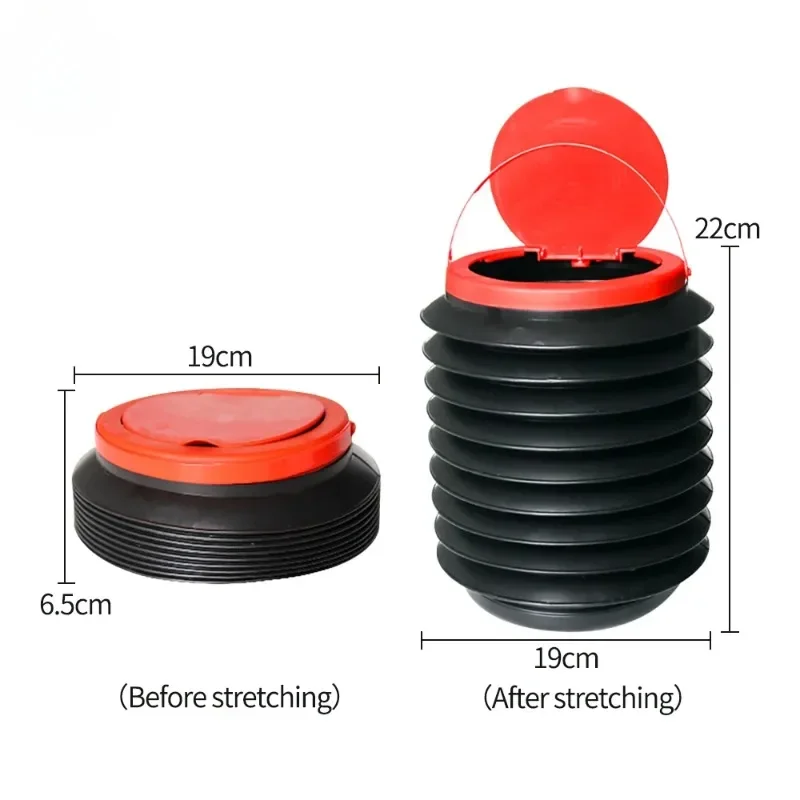 1Pcs car trash can Car wash Retractable storage bucket Folding garbage organizer Trash can universal car garbage bin acessories