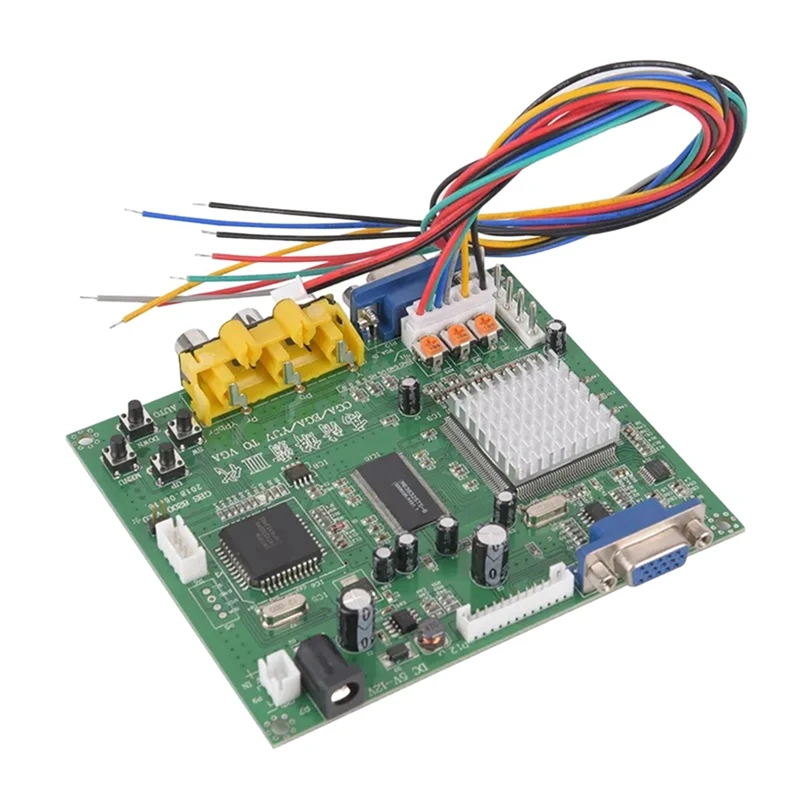 

Плата преобразователя для видеосигнала HD9800/GBS8200, многофункциональный удобный модуль для RGB/CGA/EGA/YUV в VGA HD, простая установка, простое использование