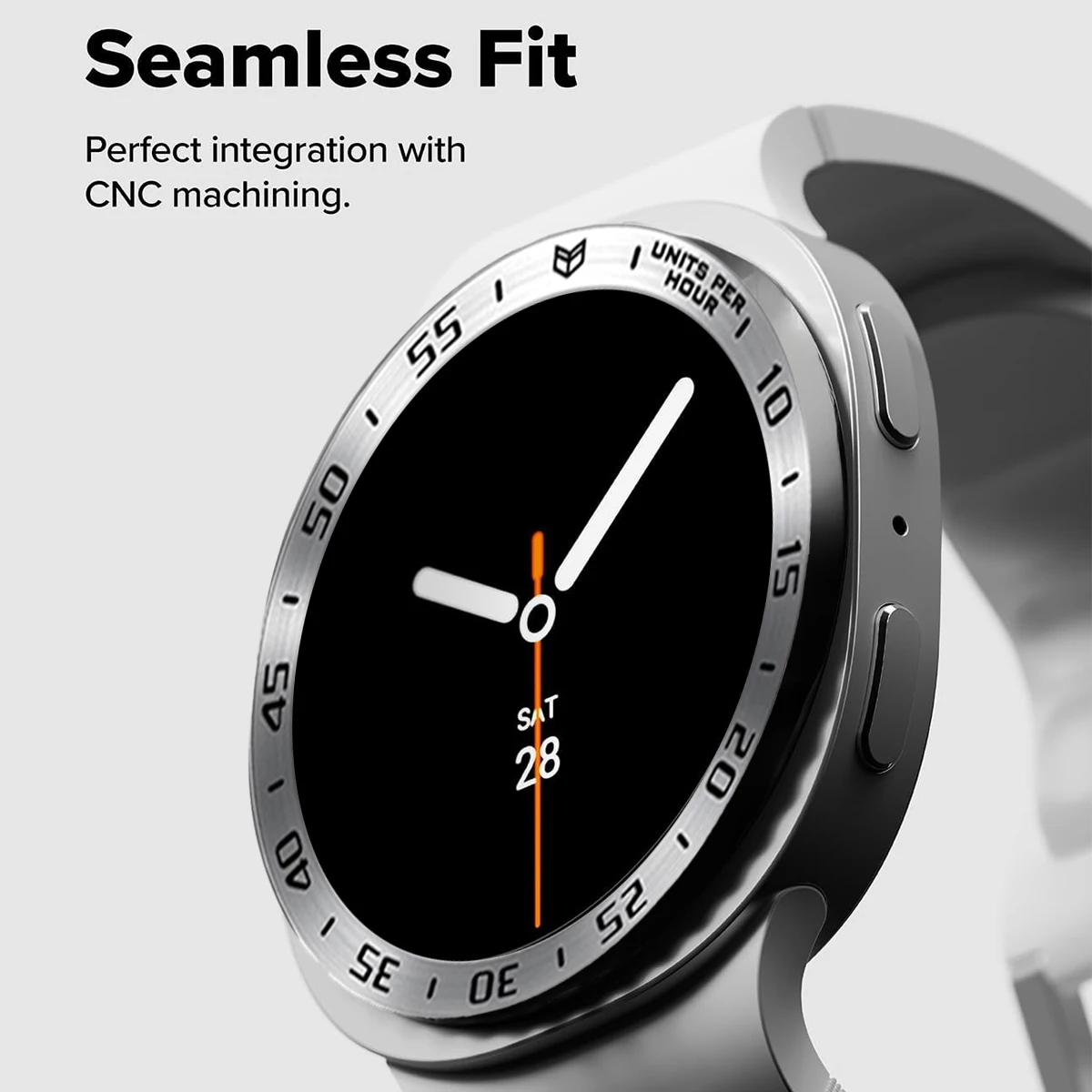 Elegant Metal Bezel Ring with Time/Speed Scale for Smartwatch Protection