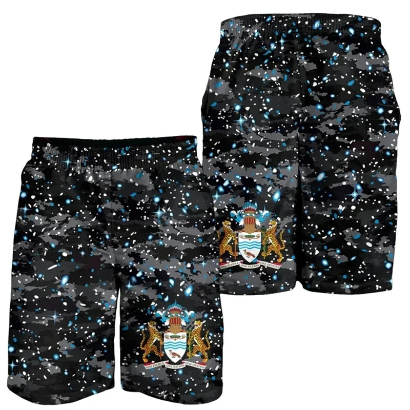 Guyana Flag Map 3D Printed Short Pants For Men Clothes Casual Hawaii Beach Shorts Guyanese National Emblem Trunks Male Trousers 5
