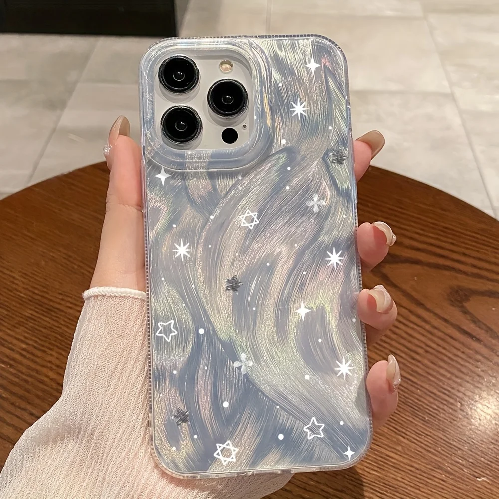 Transparent White Star Phone Case Cover