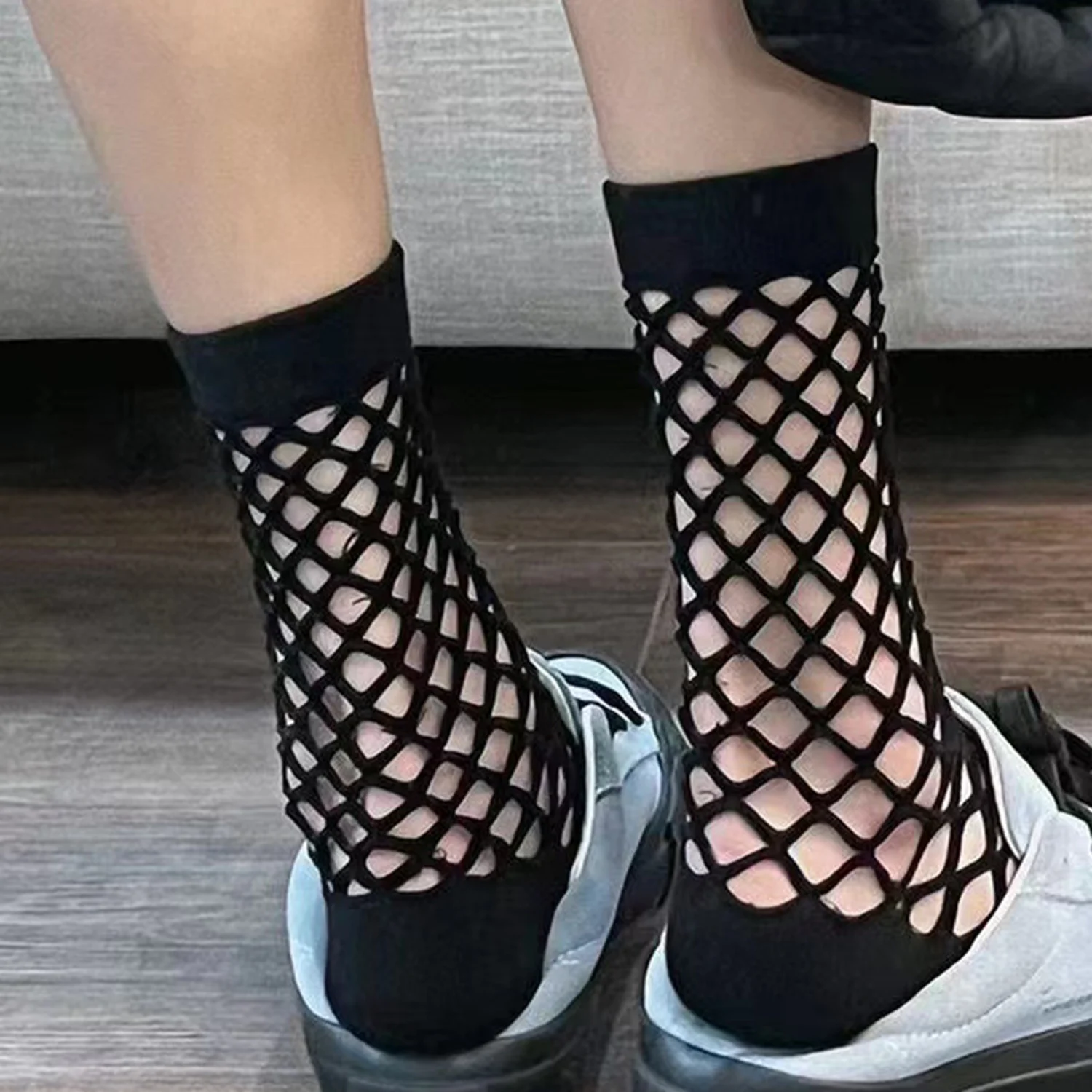Frauen Mädchen Sommer Neue Hohl Atmungsaktive Fishnet Socke Knöchel Hohe Socken Mesh Spitze Fisch Net Kurze Socken – Detail 27
