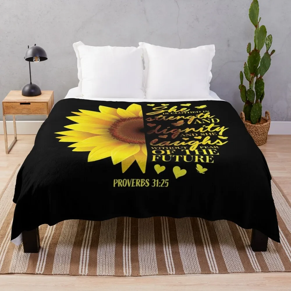 Sunflower Bible Verse Blanket 1
