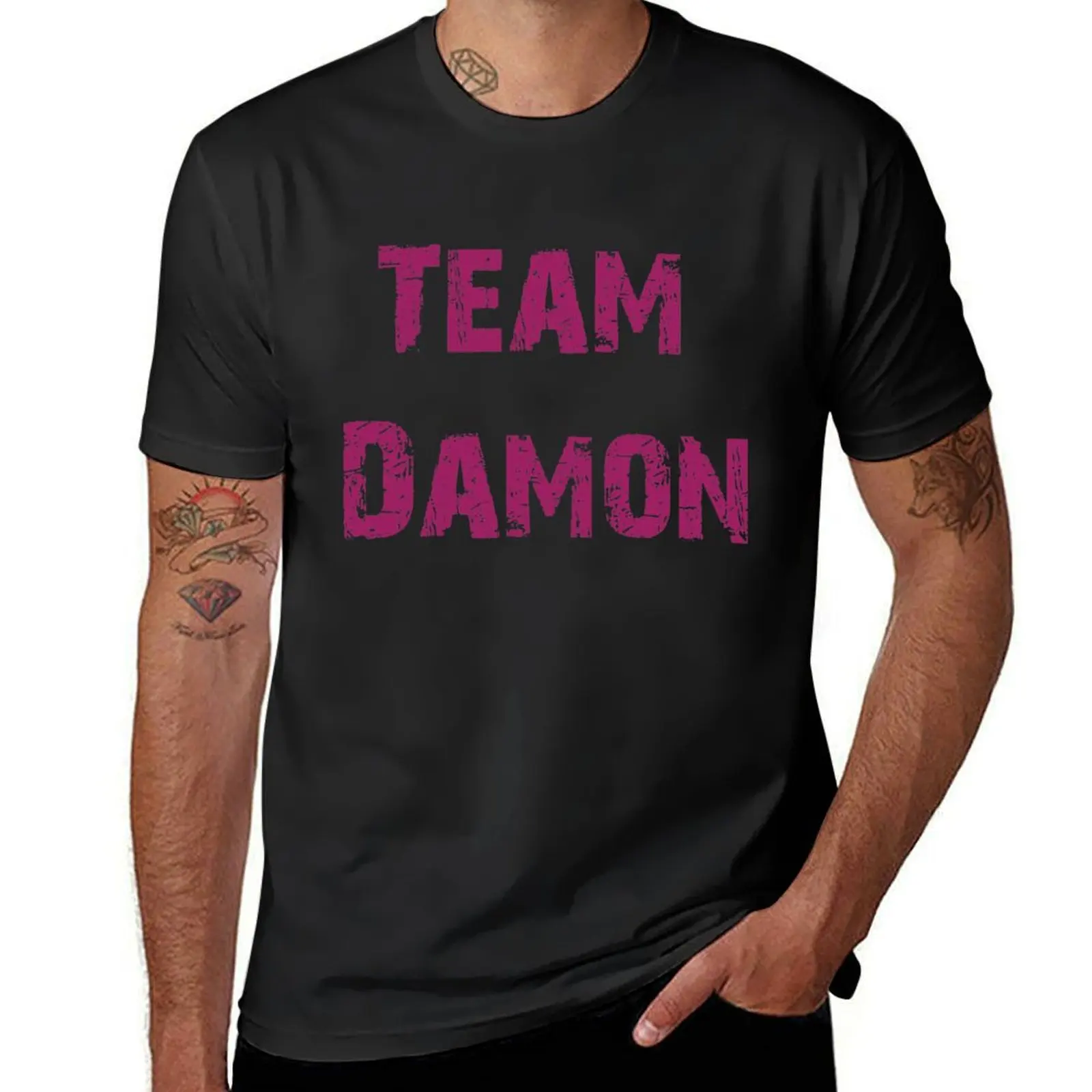 

team damon T-Shirt cute clothes plus size tops quick drying mens white t shirts