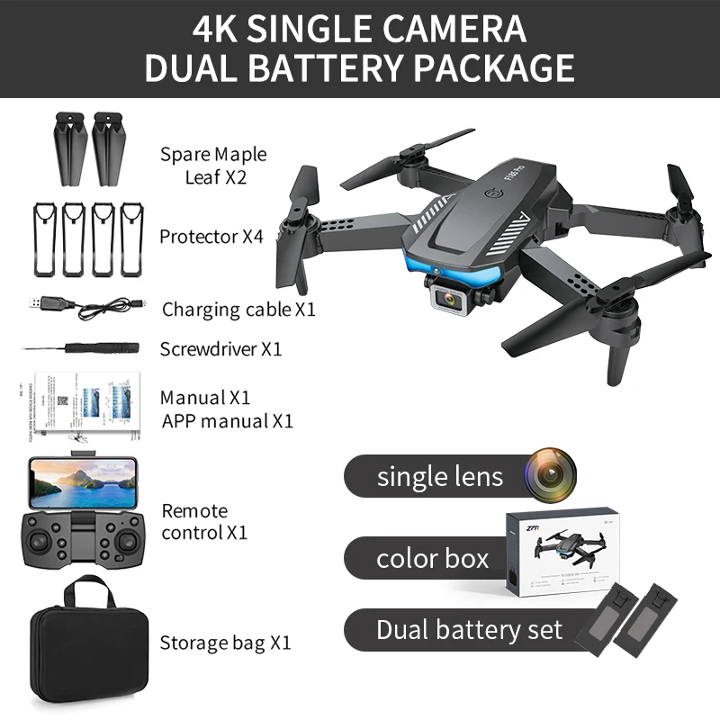 F185 Foldable Drone HD 4K Dual-camera Aerial Camera Obstacle Avoidance Quadcopter Long-endurance Remote Control Aircraft foldable fpv wifi rc quadcopter remote control drone RC Quadcopter