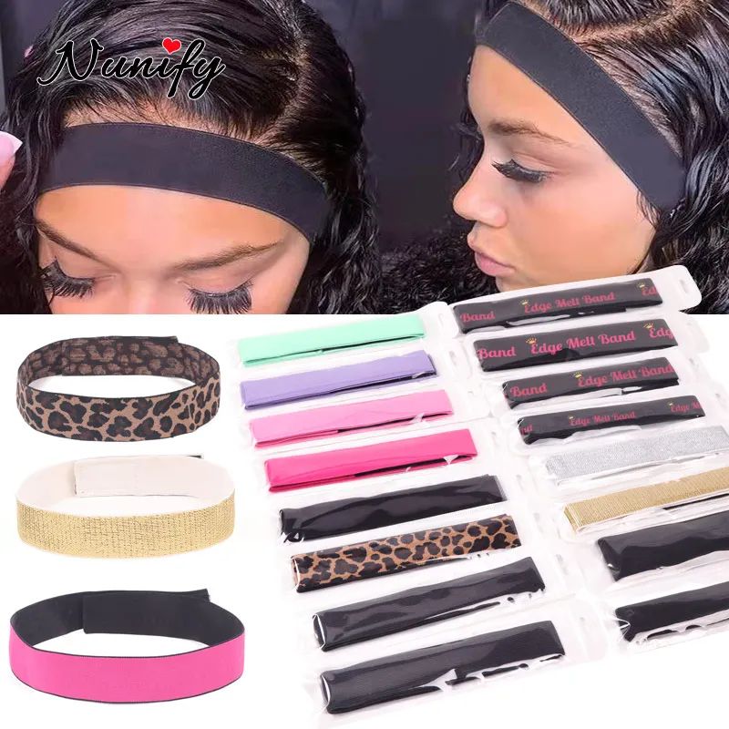 Nunify 5Pcs/Lot Edge Elastic Band Black Edges Hair Wrap For Baby Hair, Wig  Hair Band With Velcro Adjustable Edge Laying Band - AliExpress