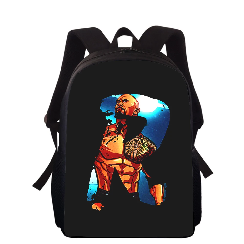 Dwayne Douglas Johnson 15” 3D Print Kids Backpack Primary School Bags for Boys Girls Back Pack Students School Book Bags