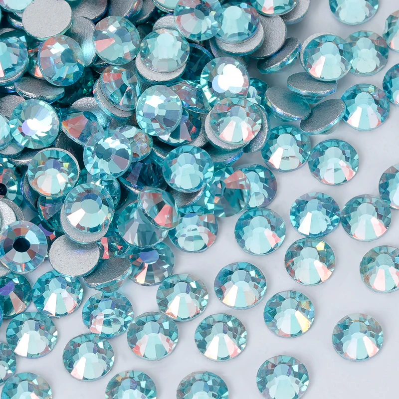 QIAO 2024 Neuer Kristall SS6-SS30, nicht Hotfix, Strass-Glas-Glitzer, flache Rückseite, zum Aufkleben auf Nagelkunst, Basteln, DIY-Kristalldekoration – Detail 6