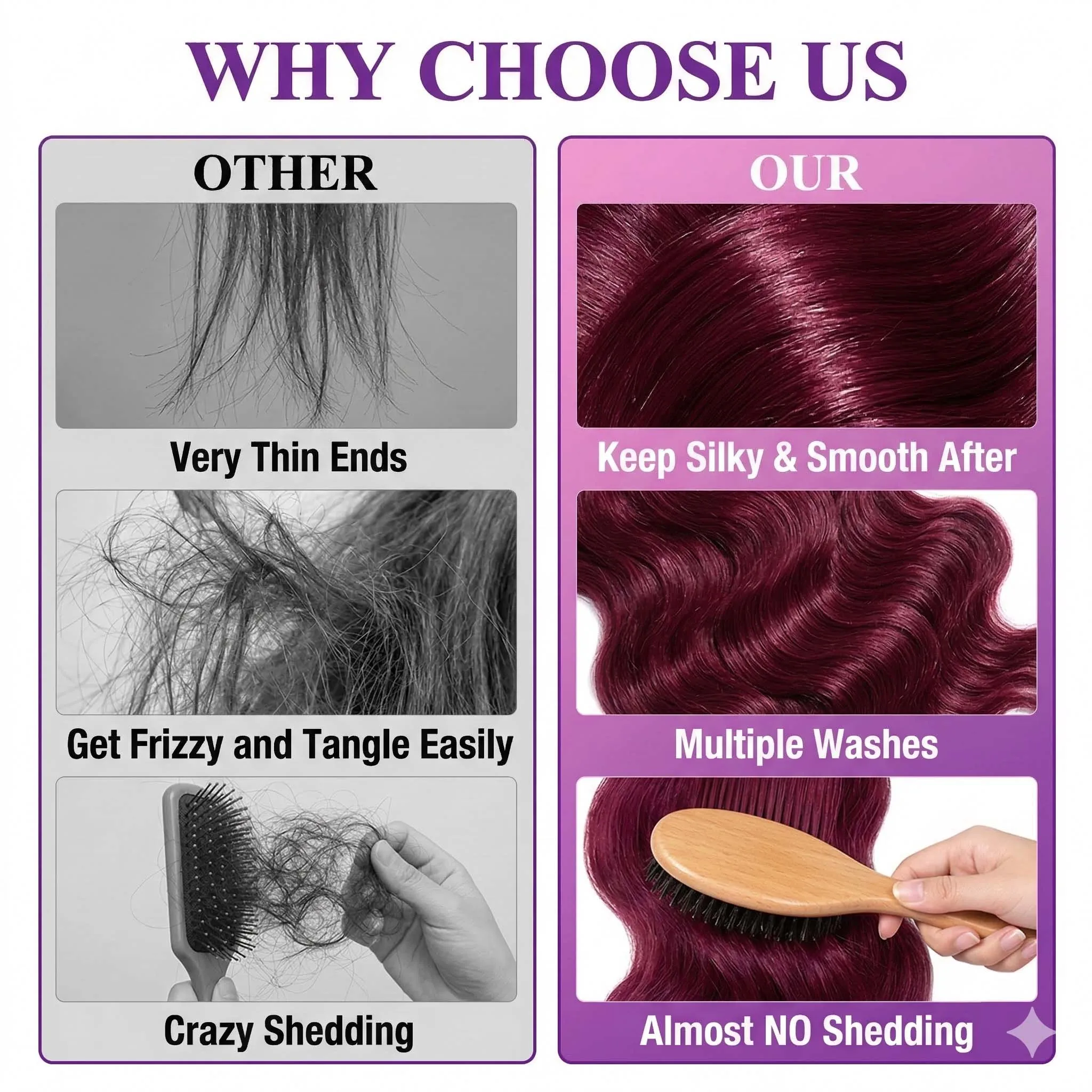 99J Burgundy Body Wave Bundles Human Hair 30Inch Brazilian Weave Bundles Remy Hair Extensions Colored Red Raw Human Hair Bundles 5