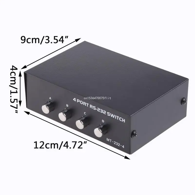 케이스용 금속 4 포트 수동 Rs-232 Pc 공유 직렬 장치용 스위치 4 in 1 O Dropship