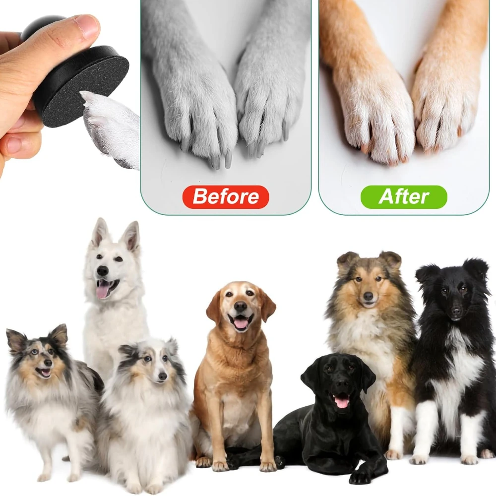Wooden Dog Nail Scraper Scratch Pad with 3pcs Replaceable Sandpaper Brush Dog Nails Clipper Board Trimmer for Pets