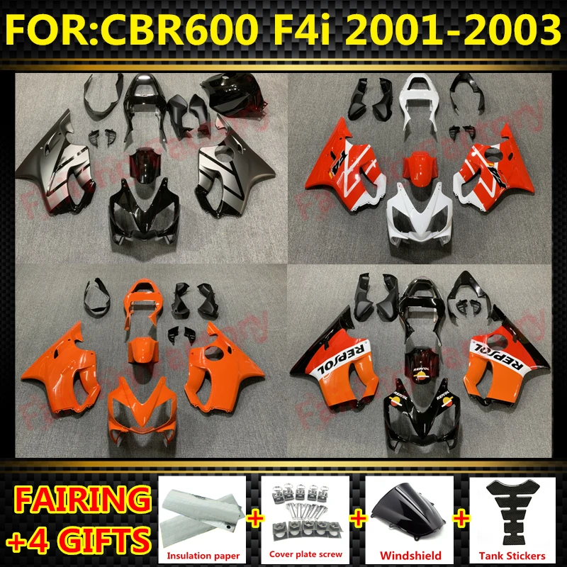 

for CBR600 CBR F4i 2001 - 2003 Motorcycle full bodywork Fairing kit fit CBR600F4i 01 02 03 Fairings CBR 600 2002 Plastic zxmt