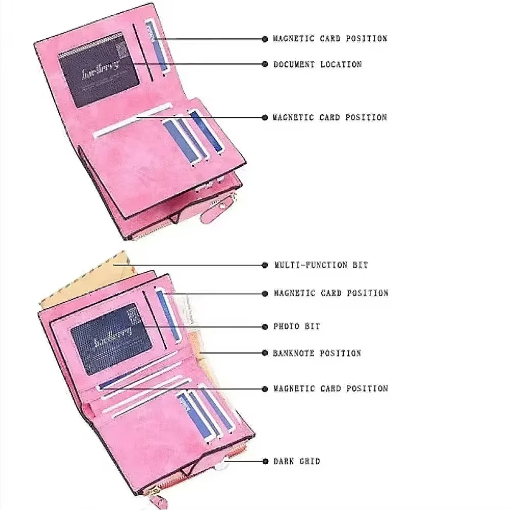 2024 Leather Women Wallet Hasp Small and Slim Coin Pocket Purse Women Wallets Cards Holders Luxury Brand Wallets Designer Purse 4