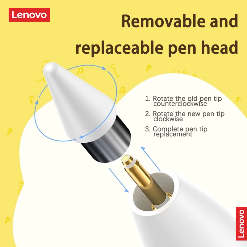 Lenovo Thinkplus BP16 안드로이드 iOS 모바일 윈도우 태블릿 터치 펜용 범용 스타일러스 연필