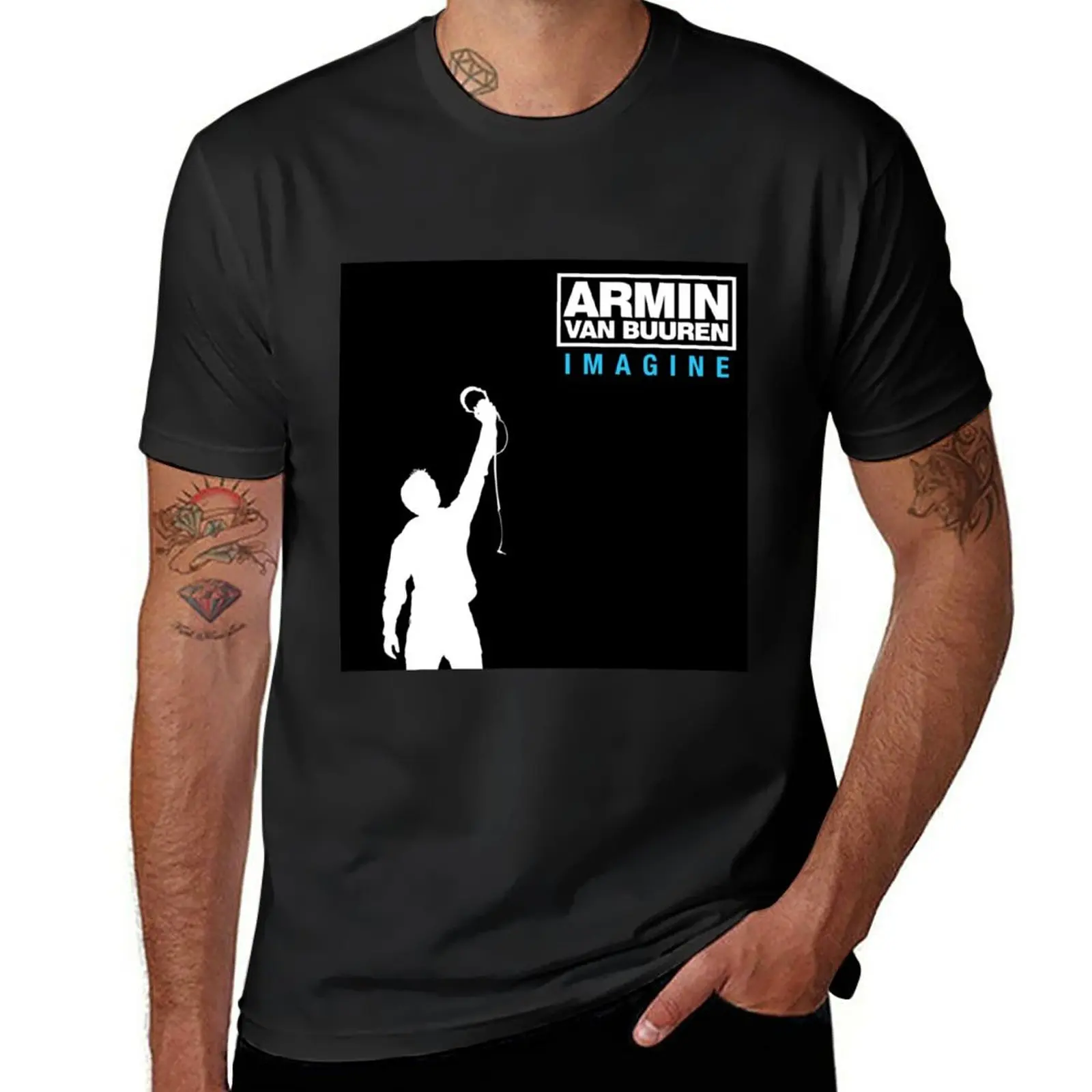 

Новая Винтажная Мужская футболка Armin van Buuren, черная футболка большого размера