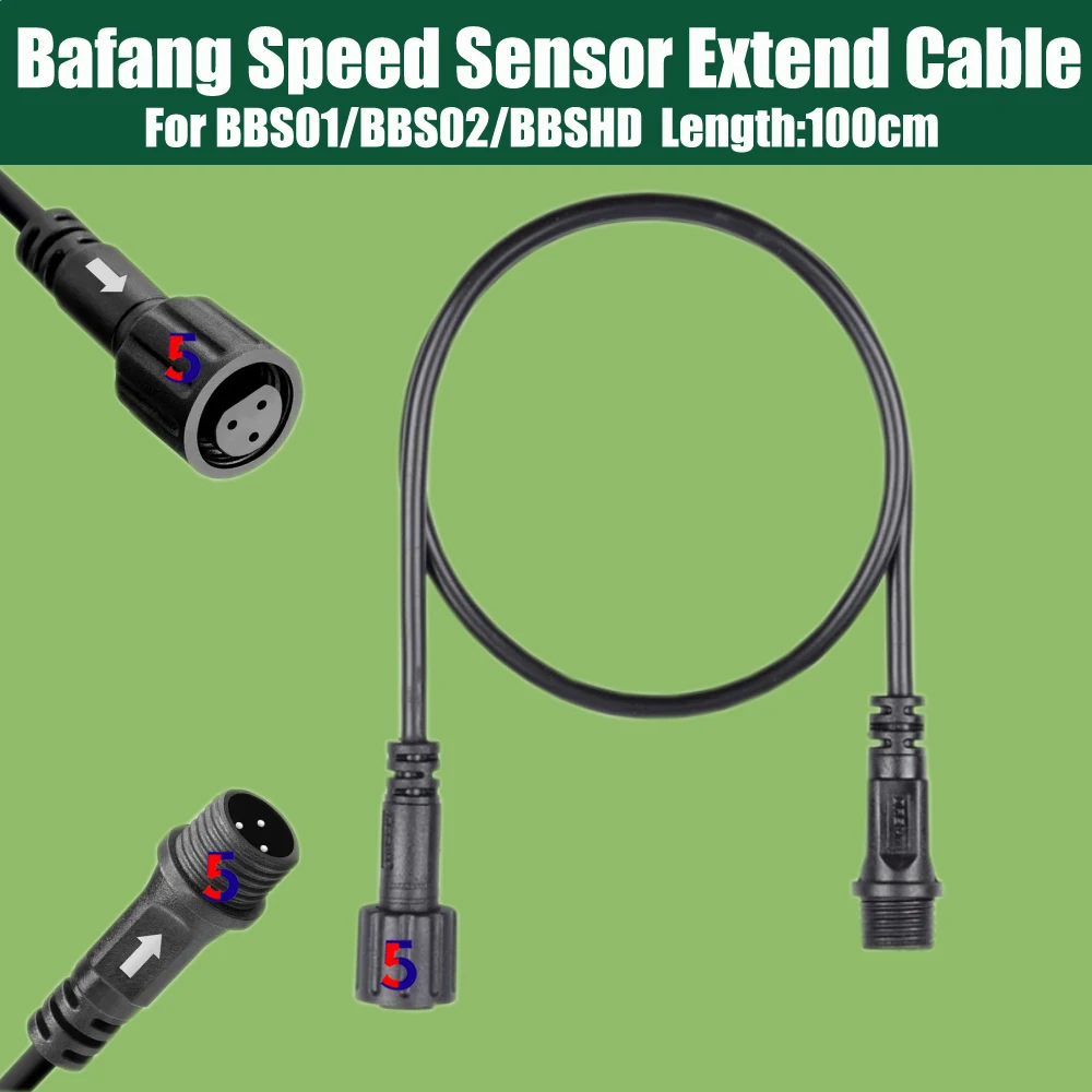 8fun Bafang Mid Motor Speed Sensor Extend Cable 1000mm for Bafang