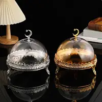 Cake Stand with Acrylic Dome Dried Fruit Fruit Dessert Plate Snack Decor Ramadan Tray Candy Dome for Wedding Parties Festivals 1