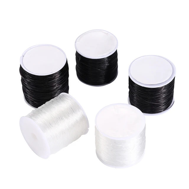 0.4-1.0mm Elastic Cord Beading Thread Stretch String Fibre Crafting Line  for DIY Seed Beads