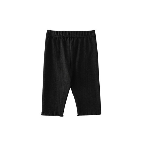Summer New Children Slim Solid Color Pants Girls Breathable Cotton Elastic Leggings