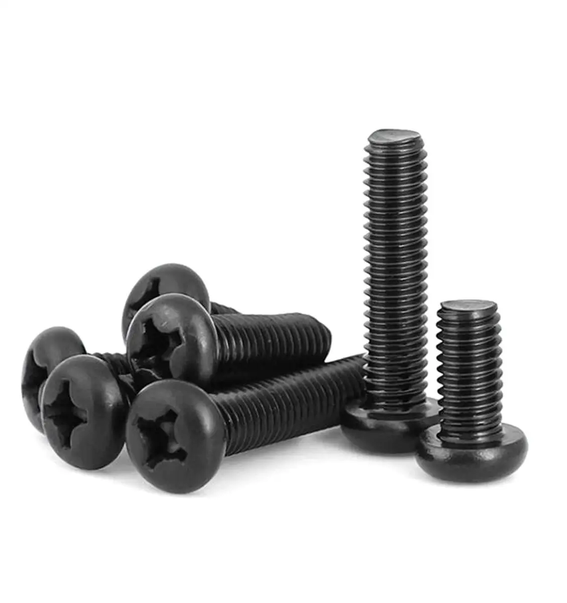 

M2 M2.5 M3 M4 M5 Black Carbon Steel Cross Pan Philip Head Screw Machine Screws