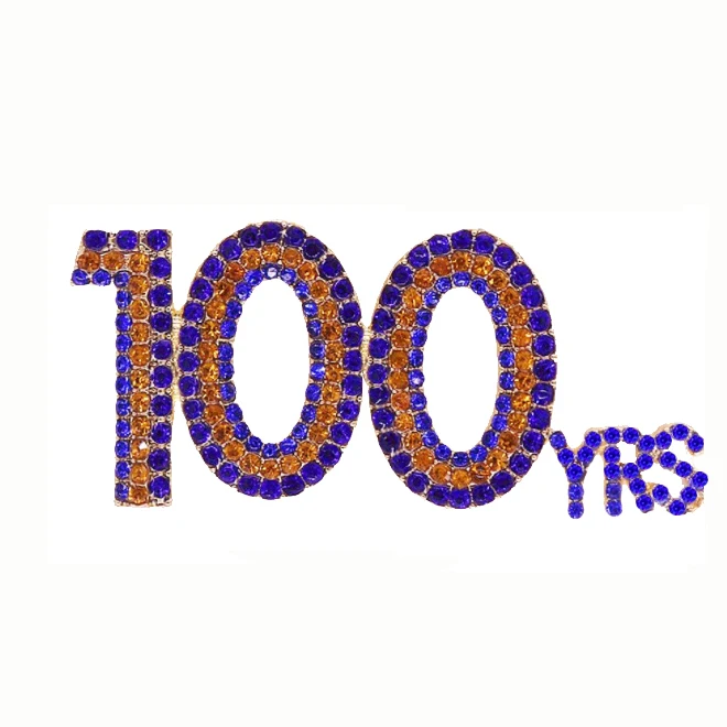 Sigma Gamma Rho Creativity Metal Number 100 YRS Full Rhinestone Lapel Brooch Pin for Women Jewelry Gifts | Украшения и аксессуары