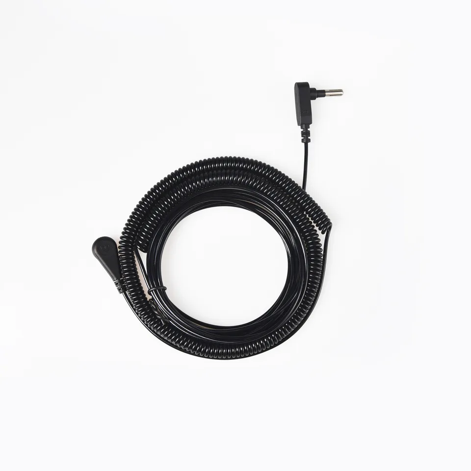 ZDFOZD Grounding Cord 15' Earthing Coil Cord Black Grounded