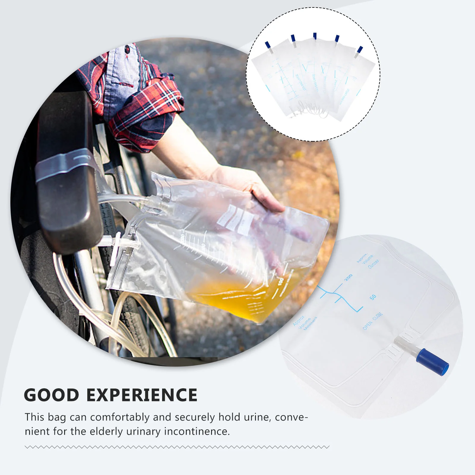 Liquid Storage Bag Urinary Drainage Disposable Pvc Urine Pouch 10 Pcs