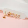 New ins Vintage Pink Heart Zircon Earring Gold-plated Exquisite Universe Moon Stud Earrings Set For Women Girls Fashion Jewelry 3