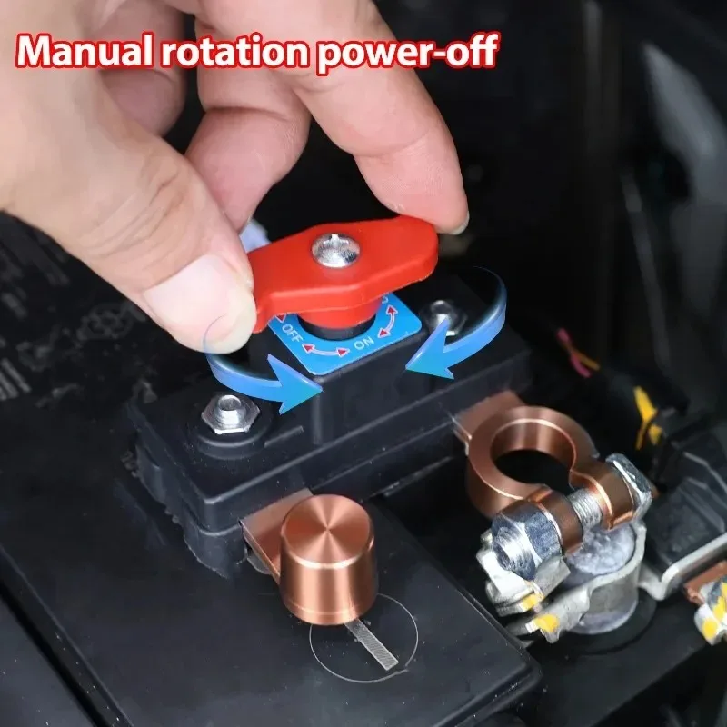 Universal 12V Battery Disconnect Switch Battery Cut Off Isolator Switch Kit with Knob for Car Truck RV Boat Storage and Security