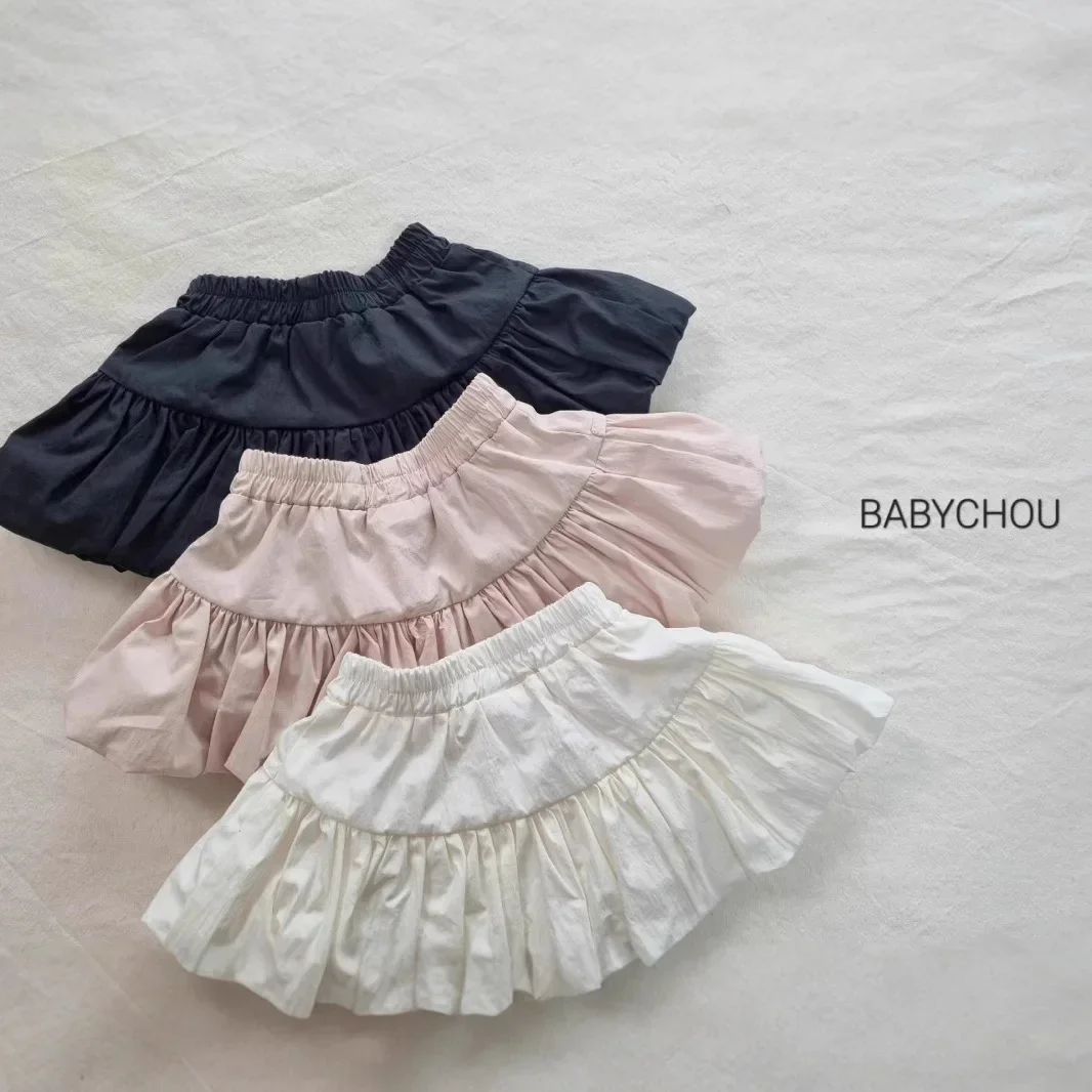 Cute Butterfly Knot Flower Bud Skirt Short Skirt Half-length Skirts for Girls Lovely Loie Bear Korean Style Summer